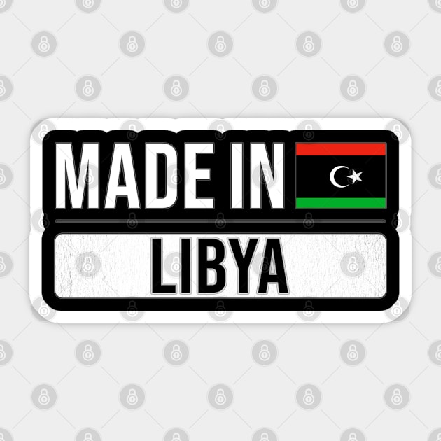 Made In Libya - Gift for Libyan With Roots From Libya Sticker by Country Flags